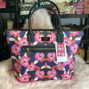 Trina Turk NWT Large Narcissus vegan leather shoulder bag with long strap.